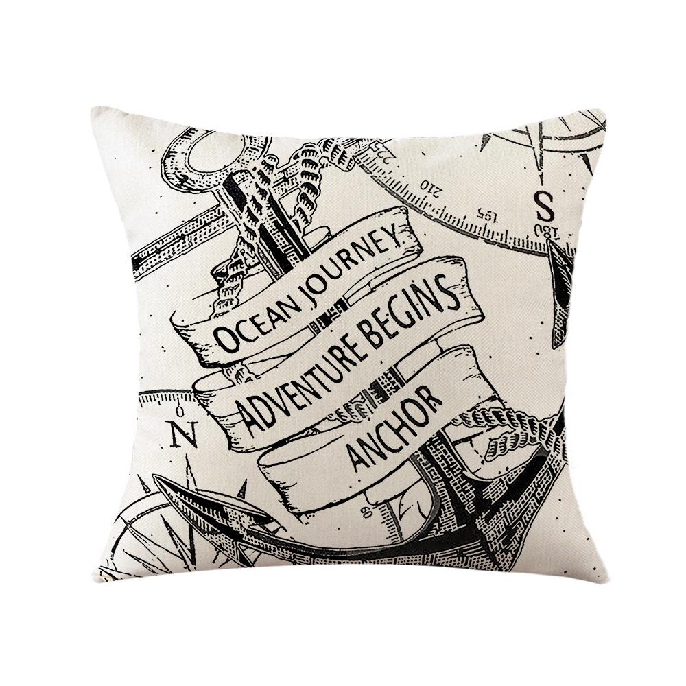 Nordic Black and White Simple Ocean Letter Pillow Cushion New Ebay Pillow Cover