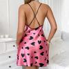 Neckholder-Pyjama, Hauskleidung, Lässiger, lockerer und bequemer Pyjama, Lässiges, sexy rückenfreies Neckholder-Kleid in Herzform