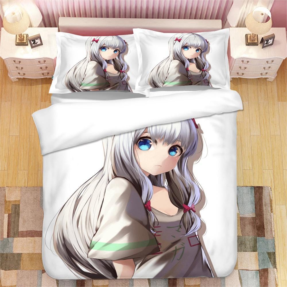 Anime Girl Izumi Sagiri 3D Printed Bedding Set King Duvet Cover Pillow Case Comforter Cover Bedclothes Bed Linens Home Textiles
