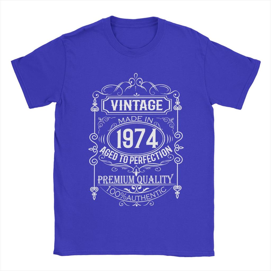 Vintage 1974 Limited Edition Made In 1974 T Shirt for Men 100% Cotton Vintage T-Shirts 50 Years Old Tee Shirt Tops Plus Size