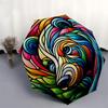 1pc Colorful Bear Head Stained Glass Auto Open Close Umbrella, Portable Tri-Fold Design with 8-Rib Iron Frame, Outdoor for Fans, Travelers, Daily Use,