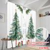 2 Stück, 2D-Flachdruck Fenstervorhang Weihnachtsbäume Schnee Geschenk (3) Polyester Fabrik (ohne Stange) Dekorationen Für Zuhause Perfekt