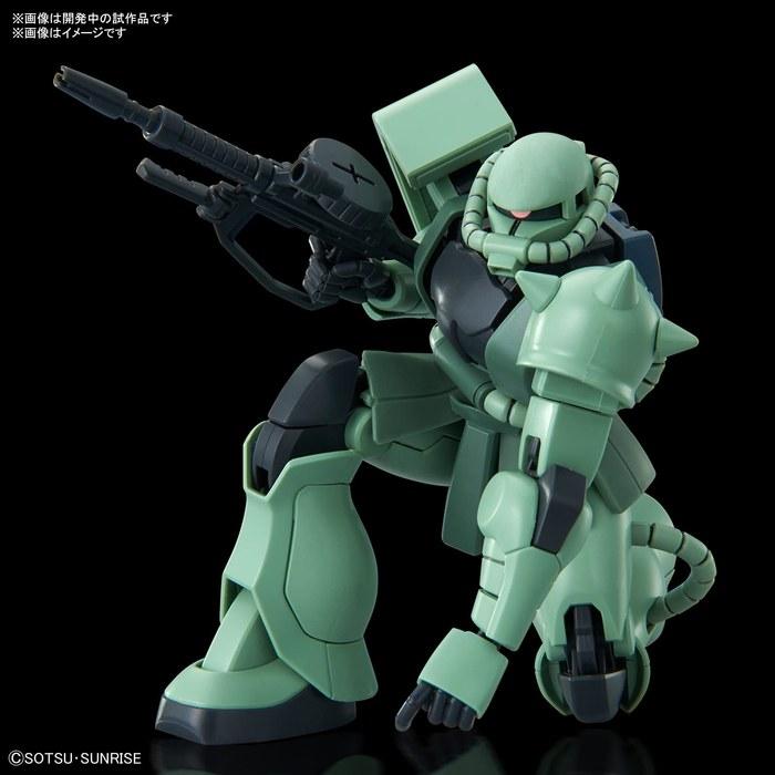 Bandai SPIRITS HG Mobile Suit Gundam Zaku II 1/144 Scale Model Kit Green 30 X 19 X 8 Cm