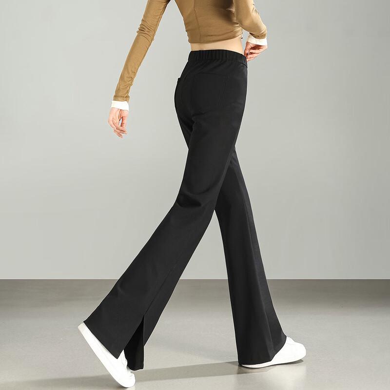 Demana Women's Autumn Slim Fit Slit Micro-Flare Casual Pants