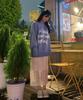 BLOND9 Slogan Round Knit Sweater_Alice Blue (Type B)