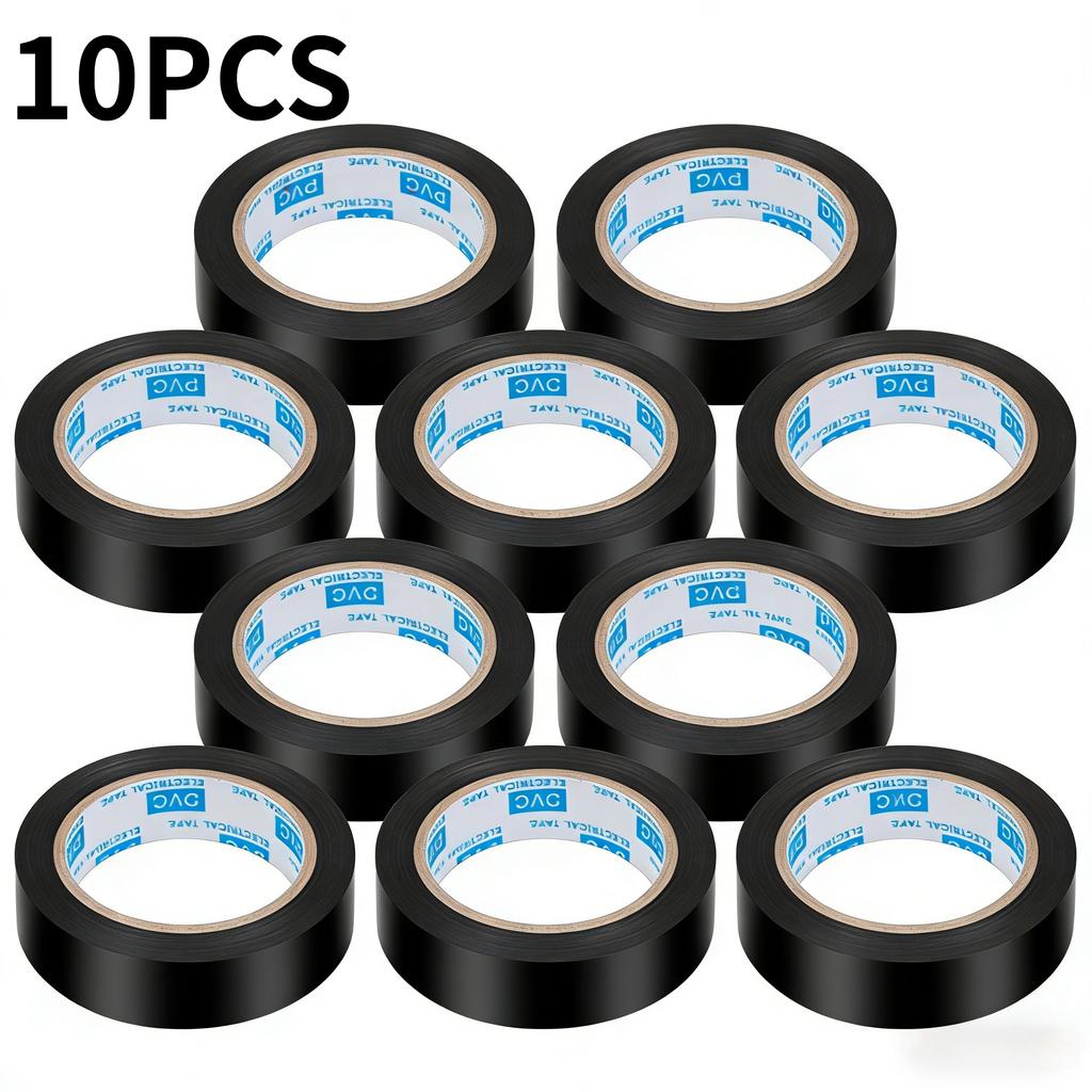 Insulating Electrical Tapes PVC Flame Retardant Black Self Adhesive Electric Wire Protection Tapes Waterproof Durable High-Temp