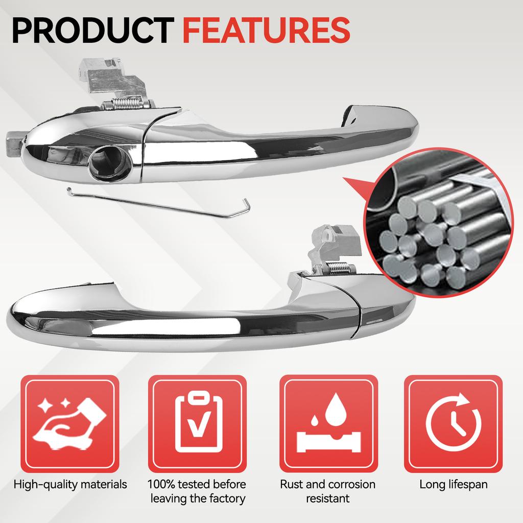 Car Exterior Outer Door Handle For Fiat 500 & 500C 2007-2020 2018 2019 Passenger Left Driver Right Side 735592026 735592012