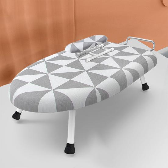 2Pcs/Set Desktop Ironing Board with Removable Washable Cover Heat-Resistant Cotton Padded Foldable Portable Anti-slip Clothes Sleeves Mini Ironing