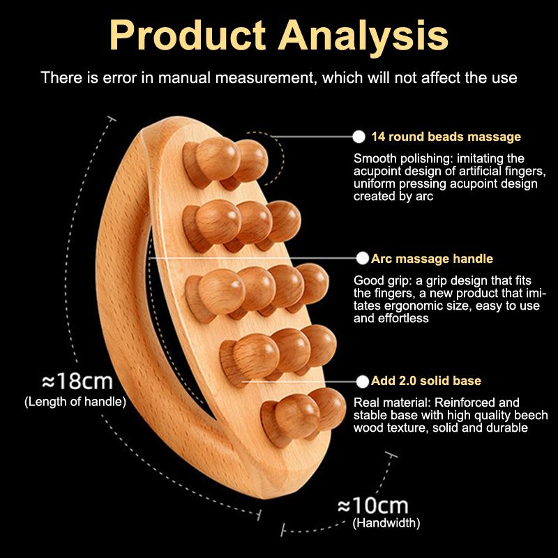 Wood Therapy Fascia Release Massage Tools Wooden Massage Brush Gua Sha Body Sculpting Tool Smooth The Meridians And Massage