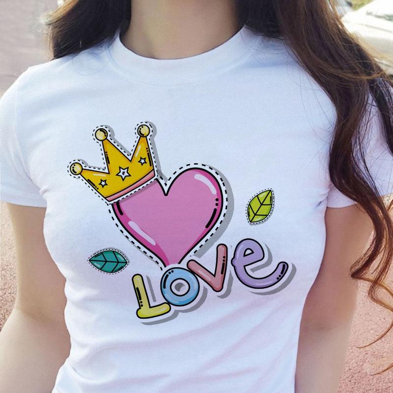 Love Print, Loose Short-Sleeved Top