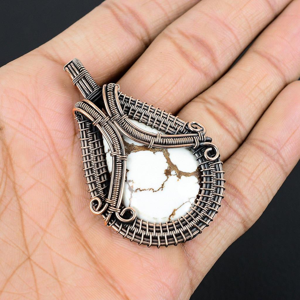 Wild Horse Pendant Gemstone Jewelry, 999 Copper Wire Wrapped Handmade Pendant, Latest Design Jewelry