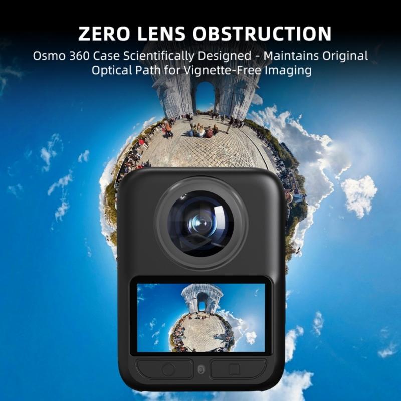 Durability Silicones Protective Cover For 360 Camera Shockproof Antislip Grip Full Body Case Enhances Drop Protections