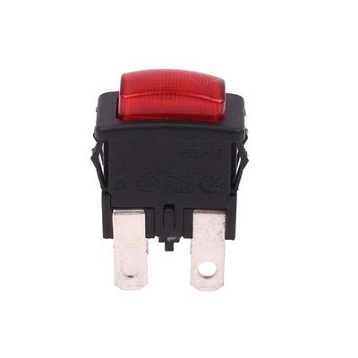 Red 4Pins 16A Self-Lock On Off Push Button Rocker Switch PS21-16 With Light Heater Electrical Touch Switch
