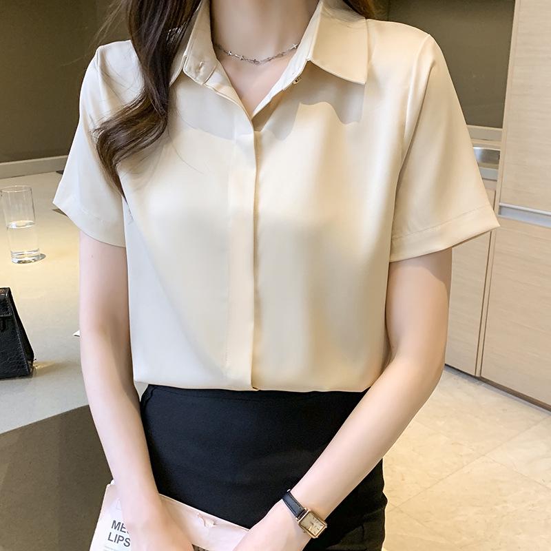 Damska biała satynowa koszula formalna z długim rękawem 2025: Odporna na zagniecenia, wysokiej klasy odzież profesjonalna na jesień/zimę do nauczania i na rozmowy kwalifikacyjne