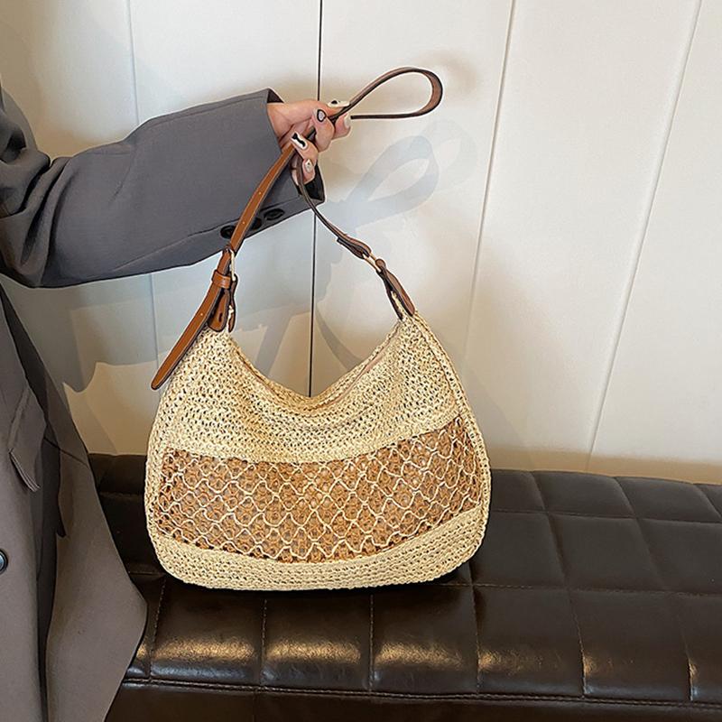 Woven Summer Fashion Straw Bag Beach Holiday Crossbody Bag Shopping Large Capacity Shoulder Bag For Ladies Women
