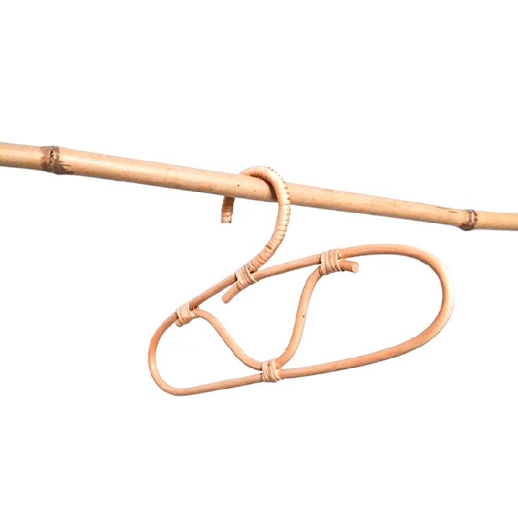 Natural Rattan Clothes Drying Rack with Clips Sockings Towels Diapers Bra Racks