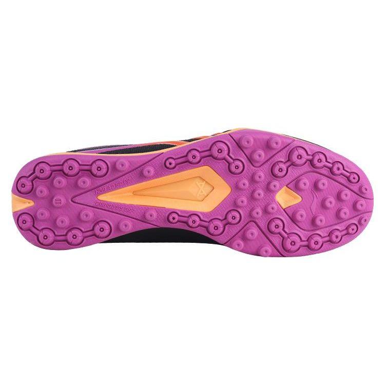 Li Ning TF Studded Comfortable Versatile Non-Slip Football Shoes Men Football Shoes Black Purple Red ASTT015-3