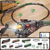 Boy's Green Retro Steam Train EMU Model - Cross-Border Remote Control Educational Toy