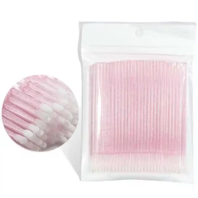 Lot de 100 micro-brosses jetables durables pour extensions de cils, applicateurs de colle pour cils, coton-tige de nettoyage, outils de maquillage