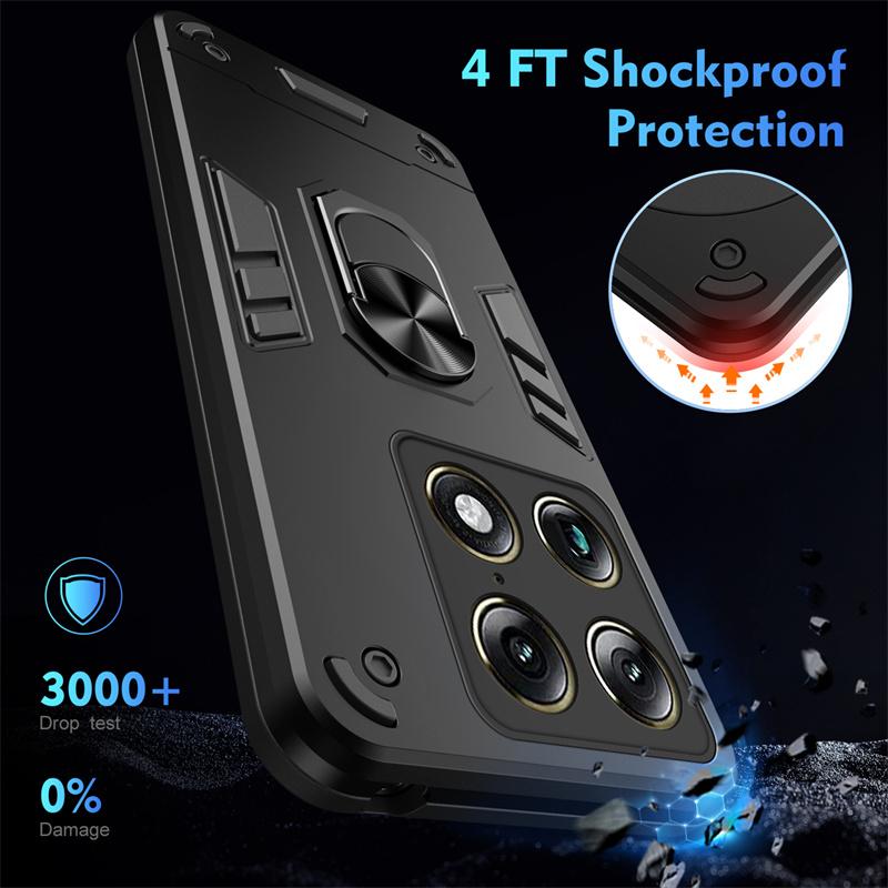 Funda For Motorola Signature 5G Rugged Armor Camera Protect Phone Case For Moto Signature Magnetic Holder Ring Cover Capa Coque