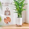 Bamworld Wooden Plant Stand with Casters, Suitable for Indoor and Outdoor Use, Suitable for Living Rooms, Gardens, and Balconies, Set of 2