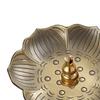 Realistic Incense Burner Alloy Lotus Portable Shape 9 Holes Incense Stick Holder