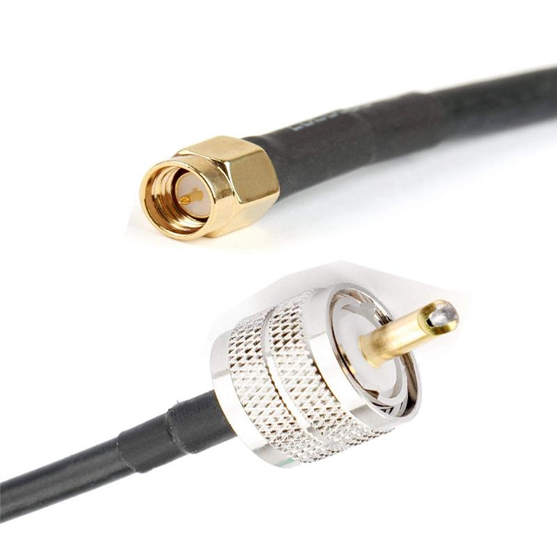 Precise 1Pcs RG58 Cable UHF SO239 Female To SMA Male Connector RF Coaxial Straight Extension Cord
