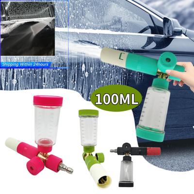100ml Water Foam Pot with 1/4 Inch Quick Connector Soap Foam Spray Bottle Adjustable High Pressure Snow Foam Lance for Car Wash