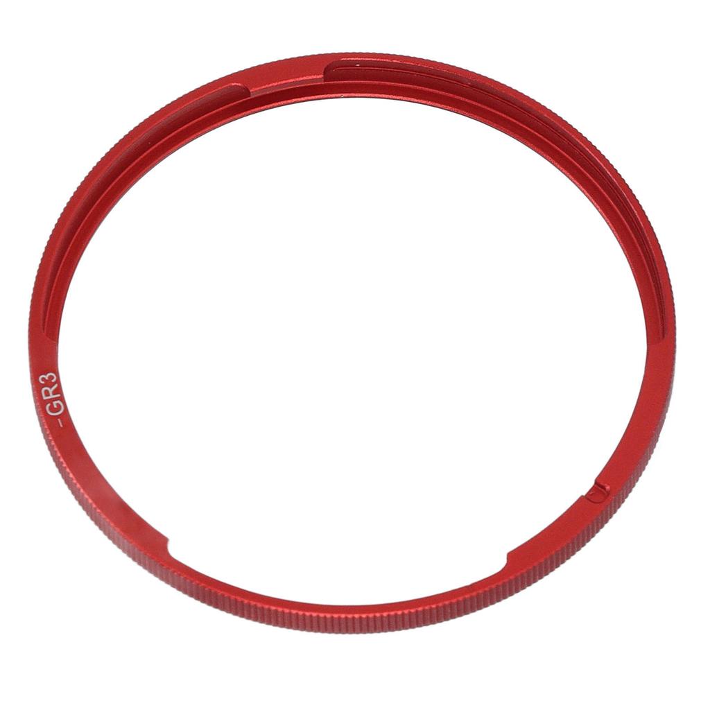 Lens Decoration Ring Aluminum Alloy Protective Lightweight Snap On Lens Ring for GR3 Red
