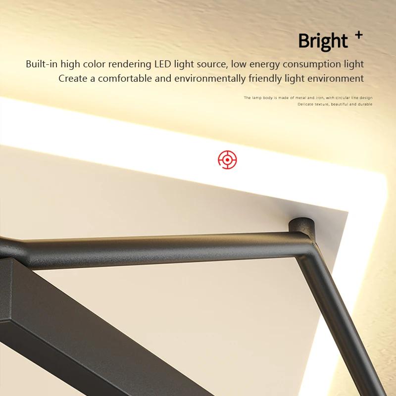 Modern LED Pendant Lamp For Living Room Bedroom Ceiling Light Square Round Industrial Ceiling Lamp Indoor Decor Lighting Fixture