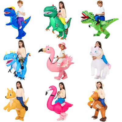 Heiße Jungen Mädchen Flamingo Dinosaurier aufblasbares Kostüm Lustiger Anzug Halloween Weihnachten Purim Anime Party Cosplay Kostüme
