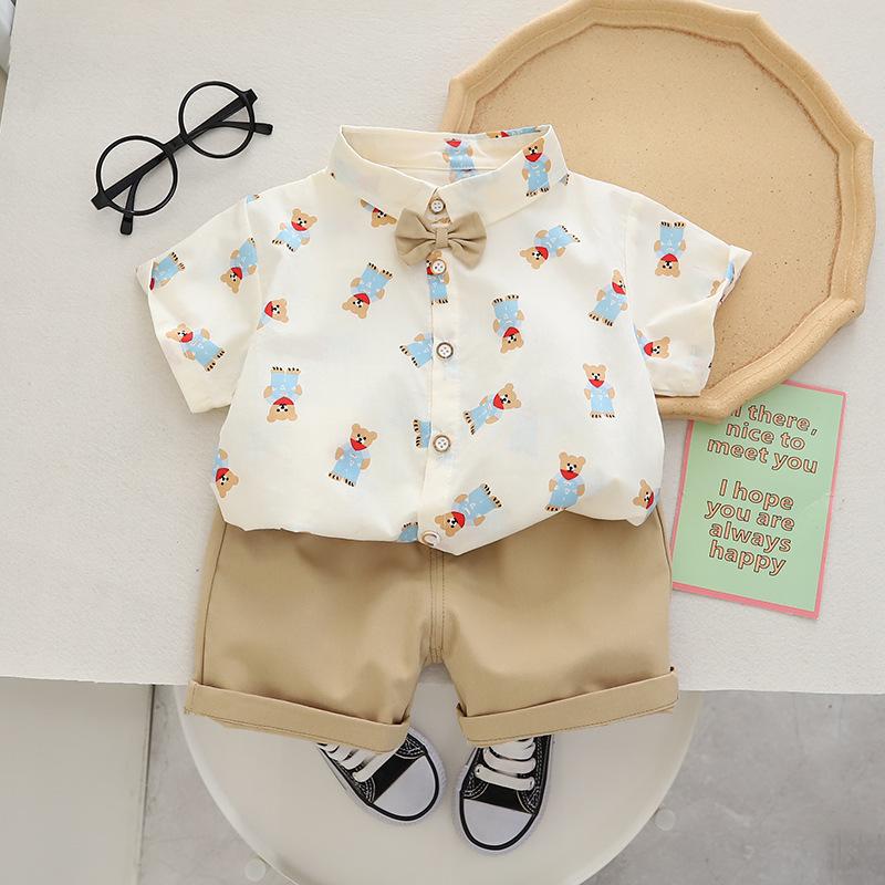 Boys' Set Thin Shirt Two-piece Set Summer Children's Clothing Cartoon Children's Set