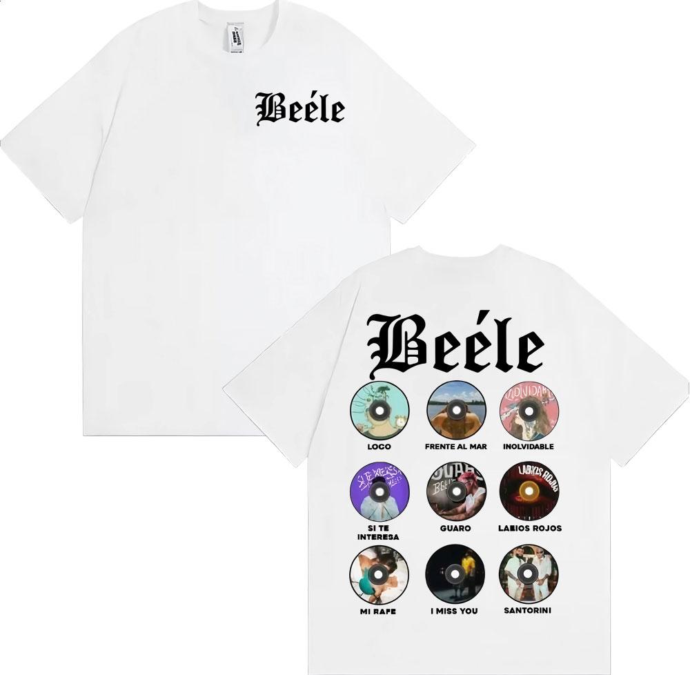 Rapper BEELE Music Album 2025 Graphic T-shirts Men's Clothing Hip Hop High Street T Shirt Unisex Cotton Casual Oversized T-shirt