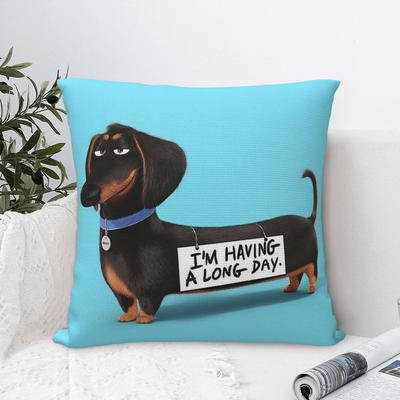 Dachshund Dog Funny Pupy Square Pillowcases Home Cushion Cover Cool Pillow Cover 4545