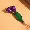 Tulips Keychain Charm Leather Elegant Flower Bag Pendant Hanging Ornament Suitable for Car Mirror or Bag Decoration