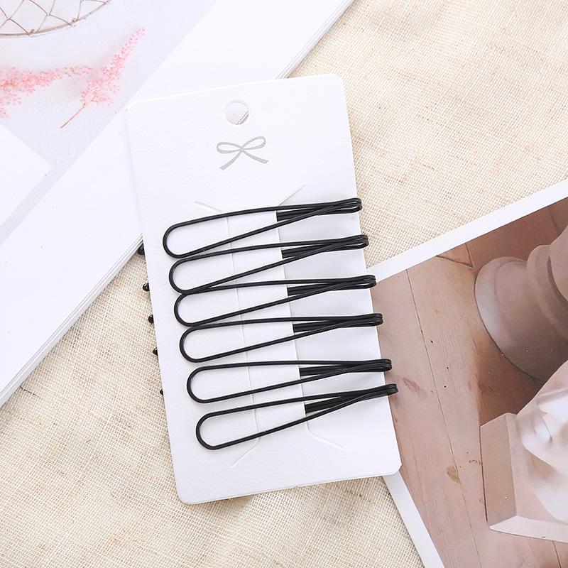 

Женская черная заколка для волос - челка в стиле знаменитости и боковой зажим