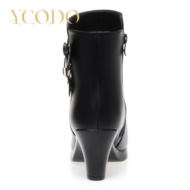 2023 Spring and Autumn Winter Women's Fashion Casual High Heel Leather Boots