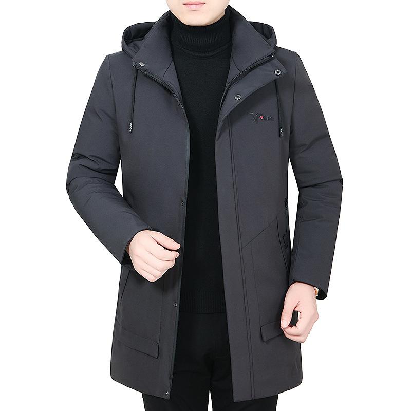 Middle-aged and Elderly Men's Cotton-padded Jackets New Winter Thickened and Warm Mid-length Casual Cotton-padded Jackets for Dad