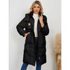 2025 Women's Winter Cotton Coat Thickened Long Sleeve Warm Hooded Outerwear Jacket