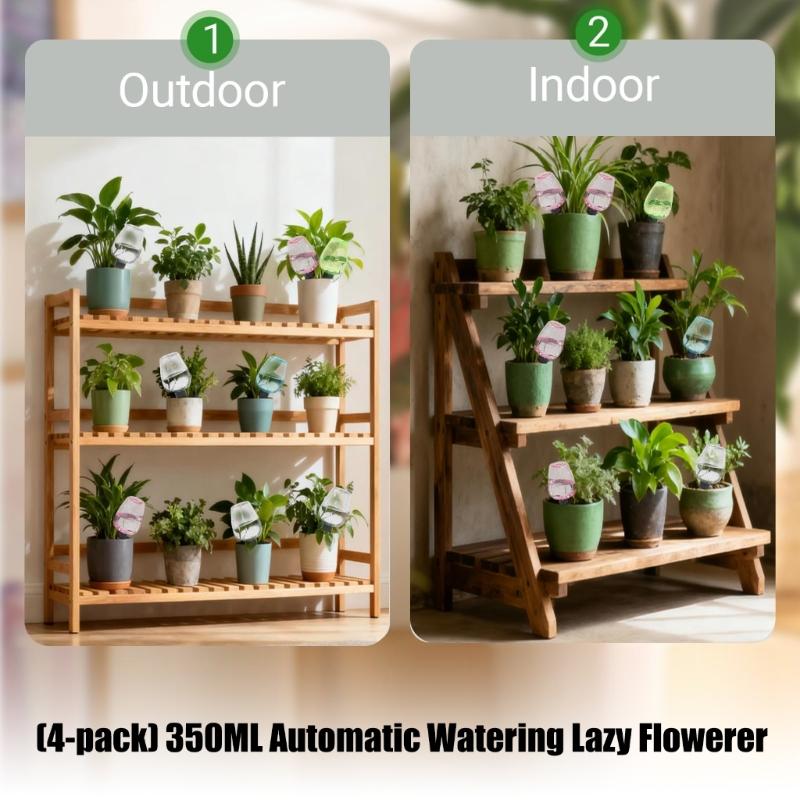 Transparents Plant Watering Globes for 14 Days Automatic Irrigation Adjustable Flows Leakproof Wide Mouthes Easyly Fill