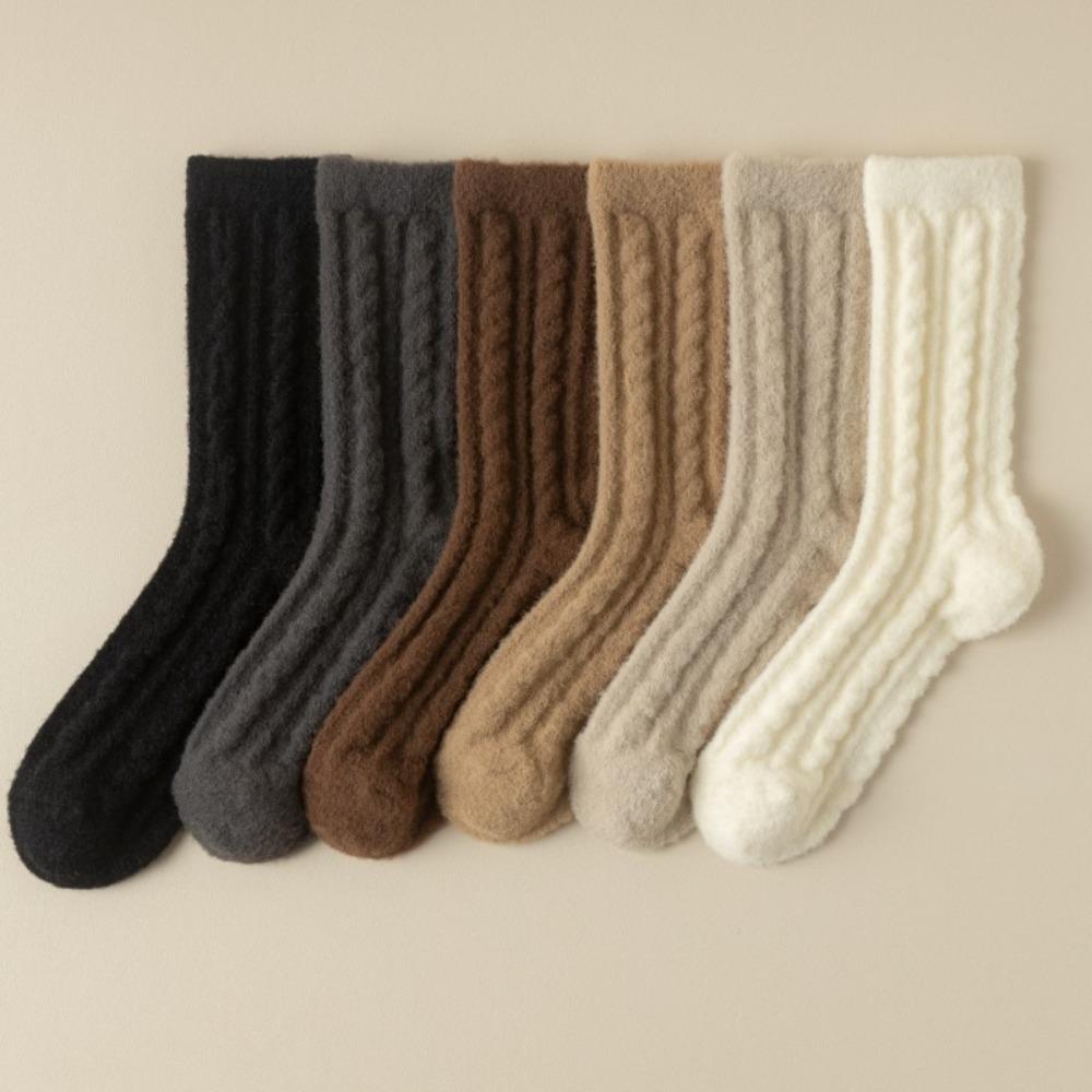 Mittelhohe Warme Kaschmir-Socken Verdicken Schlafsocken Bequeme Wintersocken Winter