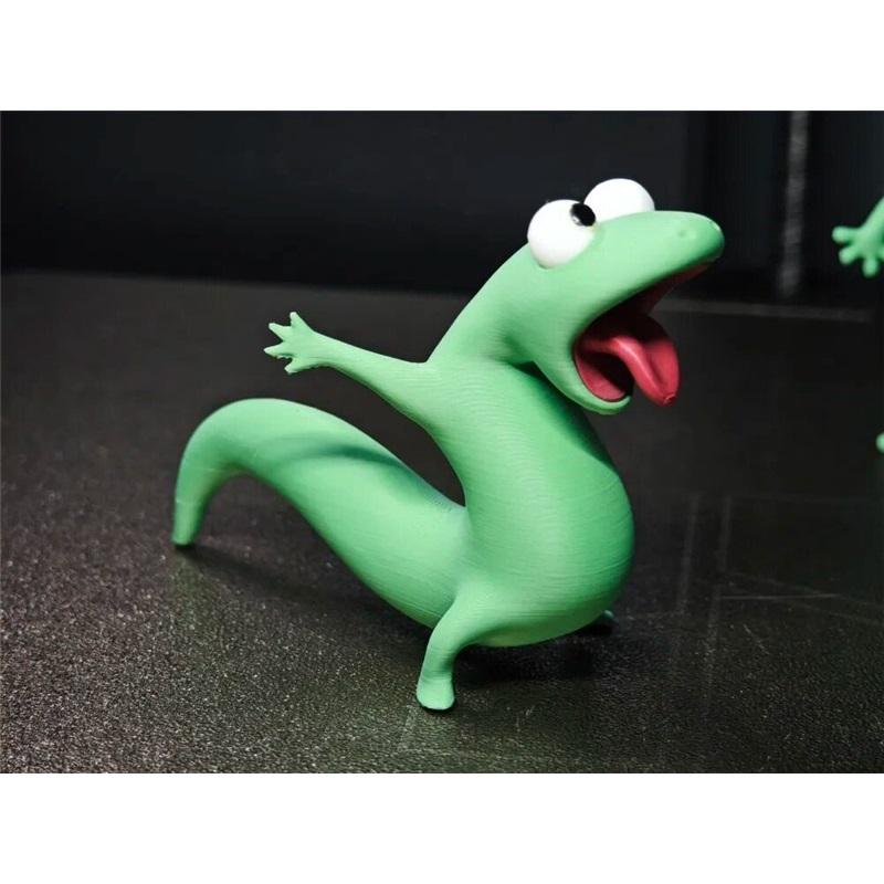 Funny Reptile Spring Wobble Toy Screaming Lizard Decor For Motorbike