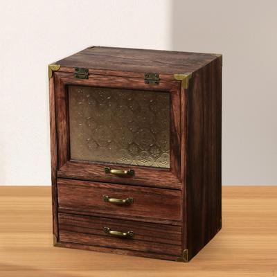 Organizzatore Trucco Scatola Espositiva Cosmetici Gioielli Portatile con Cassetto per Bagno
