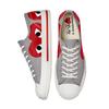Comme Des Garcons PLAY X Converse Jack Purcell Comfortable Versatile Low-Top Canvas Shoes Unisex Gray-Red