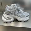 Dad shoes, sports shoes, thick soles, heightened breathable mesh, solid color, princess style, universal in all seasons