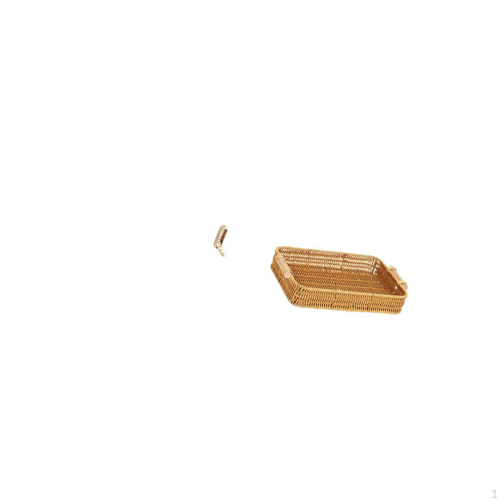 Foldable Organizer Hook for Bathroom Closet with Woven Basket Design Snack Serving Bowl Fruit
