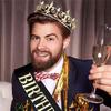 Födelsedag Kunglig Krona med Skärp för Män Födelsedag Kung Strasskrona Axelomslag Set Födelsedagsfest Rekvisita Tillbehör