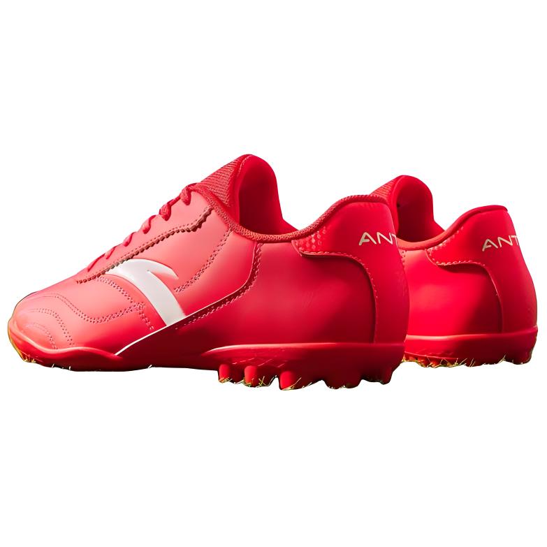 Anta Sztuczna trawa TF (Gumowe korki) Buty piłkarskie amortyzujące wstrząsy Męskie buty piłkarskie Czerwono-białe 912332202-3