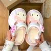 2025 New Muffin Hole Shoes Female Mary Jane Cute Cartoon Platform Beach Non-slip Outer Wear Bag Head Cool Slippers