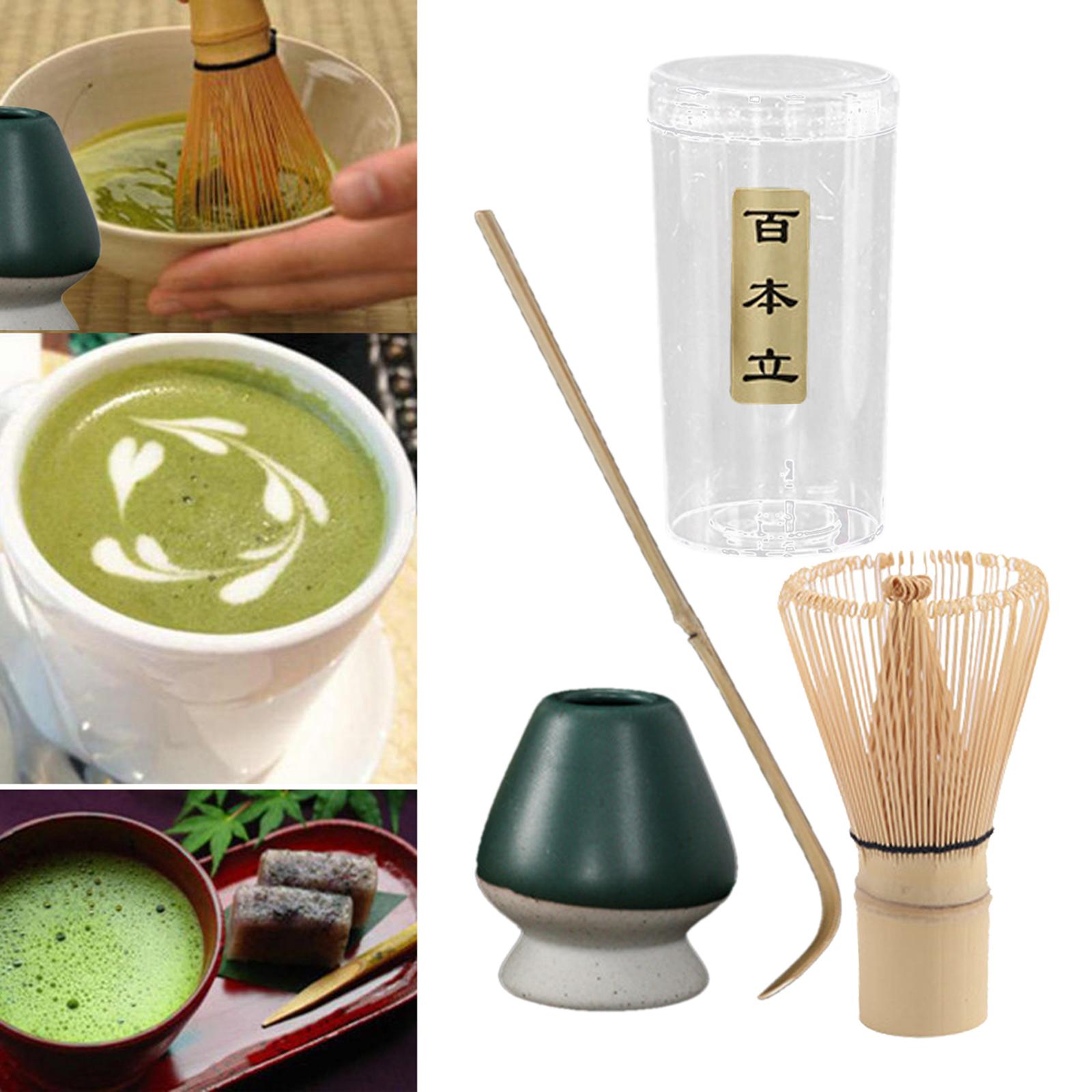 Japanese Style Matcha Set Matcha Whisk Stand Matcha Whisk Matcha Scoop Durable Elegant Appearance Matcha Kits for Tea Room